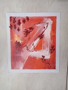Abstract Red Painting(hand-painted)