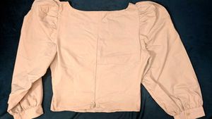 Trendyol Beige Puff Sleeve Blouse