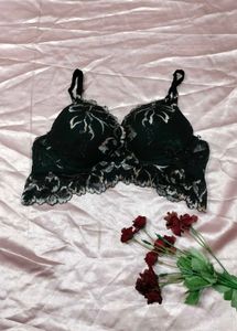 Black Lace Padded Bra