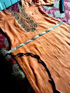 Traditional Orange Kurti with Palazzo Pants