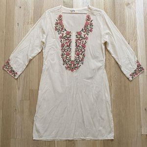 Embroidered White Kurta