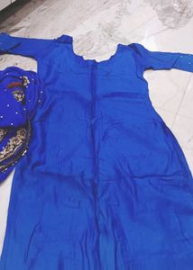Heavy Blue Kurta Set with Dupatta