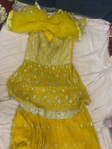 Yellow Embellished Lehenga Choli Set