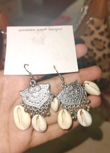 Boho Cowrie Shell Dangle Earrings