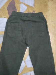 Olive Green Casual Pants