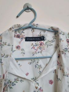 Fit And Flared White Floral Dress