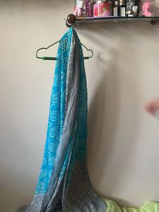 Botique Bohemian Print Teal Maxi Skirt Brust 28-32