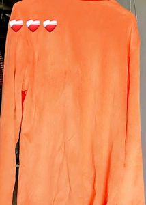 Men's Orange Long Sleeve Polo