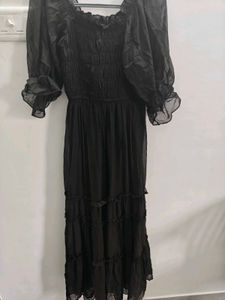 Chic Black Tiered Maxi Dress