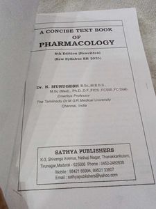 Concise Pharmacology Textbook