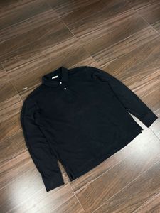 Classic Black Long Sleeve Polo Shirt