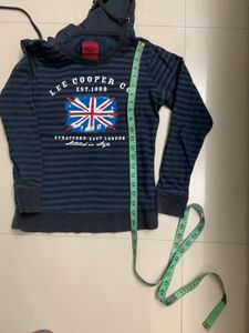 Distressed Lee Cooper Striped Hoodie