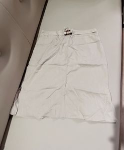 Belted Linen Skirt