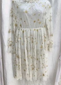 Sheer Star Print Mini Dress