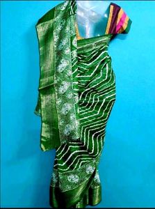 Green silk saree