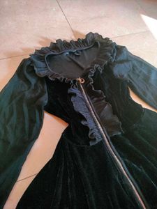 Gothic Lolita Style Velvet Dress🐧🍙🚓🎮📞💣