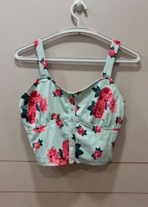 Floral Print Crop Top