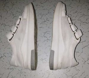 White Sneakers with Velcro Straps