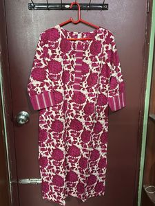 Elegant Floral Print Kurta Set