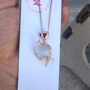 Aesthetic Heart &amp; Star Pendant Necklace