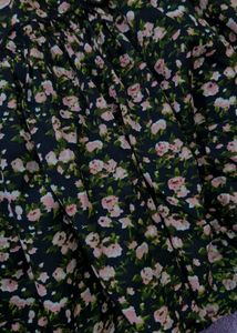 Black floral backless dress