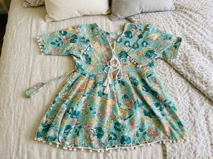 Boho Floral Print Tunic Top