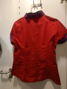 Red Ethnic Top