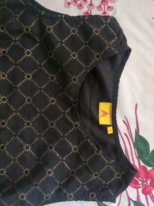 Vintage black and gold sleeveless top