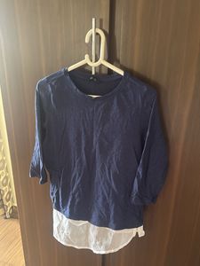 Navy Blue Layered Top
