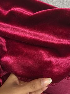 Burgundy Velvet Mini Dress