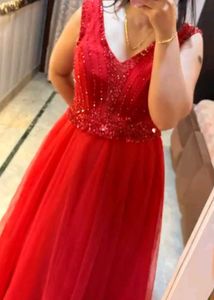 Stunning Red Embellished Gown