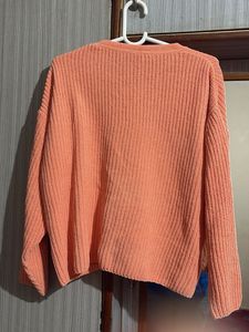neon orange cardigan top