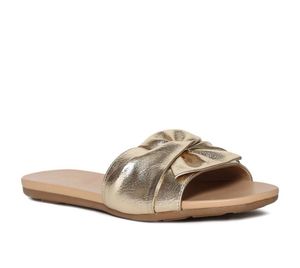 Chic Gold Knot Flat Sandals