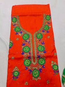 Orange SUIT With Green Bottom