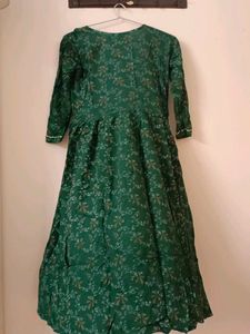 maternity green size zip kurta