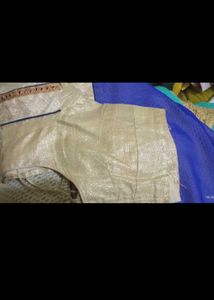 Elegant Blue &amp; White Saree with blouse