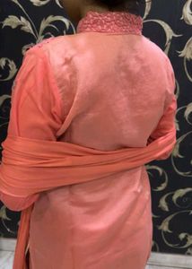 Embellished Peach Kurti set