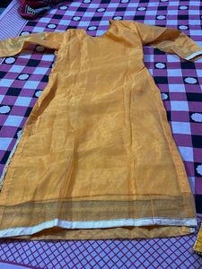 Embellished Yellow Kurta Set
