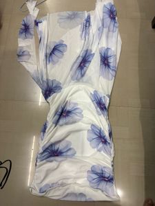 Chic Floral Ruched Mini Dress