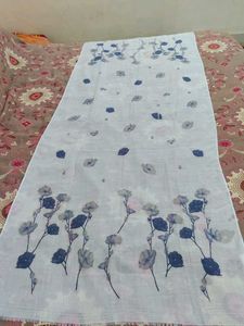 Elegant White Floral Dupatta