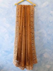 Elegant Brown Lehenga with heavy Dupatta
