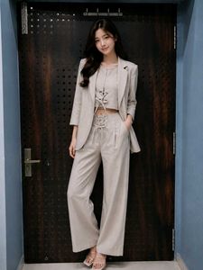 Women's Lace-Up Co-Ord Set with Blazer