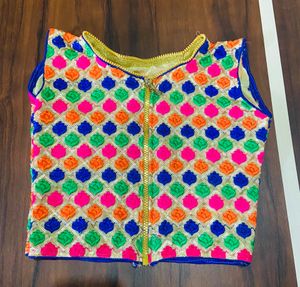 Gujarati Blouse With Front Chain….Navratri Special