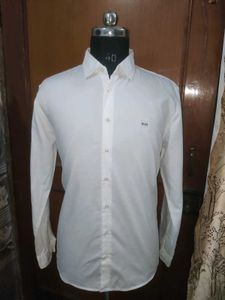BOSS White Long Sleeve Shirt