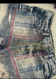 NEW Embroidered Denim Shorts