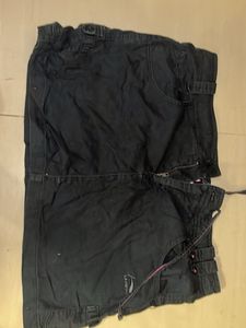 Black Cargo skirt