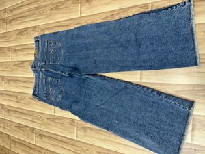 Xpose Side Button Wide Leg Jeans
