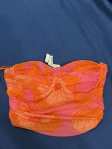 Zara Floral Ruched Corset Top