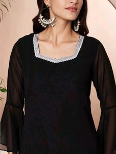 Elegant Black Kurta Set with Dupatta