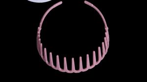Pink Plastic Hairband Comb